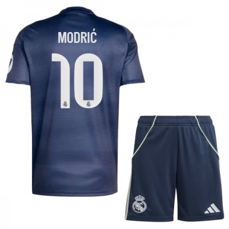 Virallinen pelipaita Real Madrid Modrić 10 Vieras 2025-26 Lyhythihainen - Lasten ( + Lyhyet housut ) Virallinen pelipaita Real Madrid Modrić 10 Vieras 2025-26 Lyhythihainen - Lasten ( + Lyhyet housut )